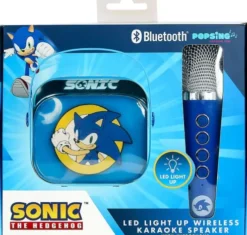 Otl - Light Up Wireless Karaoke Speaker W/ Microphone - Sonic The Hedgehog