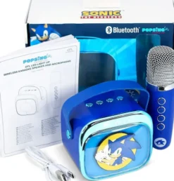 Otl - Light Up Wireless Karaoke Speaker W/ Microphone - Sonic The Hedgehog