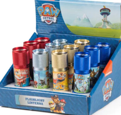 Paw Patrol - Alu Lommelygte 9Led - Assorteret