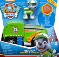 Paw Patrol - Basic Køretøj Med Rocky Figur - Recycle Truck