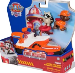 Paw Patrol - Fire Rescue - Zuma Rescue Fire Boat - Legesæt