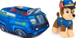 Paw Patrol - 2-I-1 Køretøj Plys Chase 15 CM