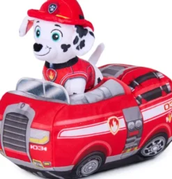 Paw Patrol - 2-I-1 Køretøj Plys Marshall 15 CM