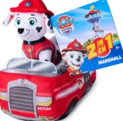 Paw Patrol - 2-I-1 Køretøj Plys Marshall 15 CM