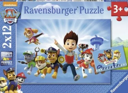 Paw Patrol Puslespil - 3 År - Ravensburger - 2X12 Brikker