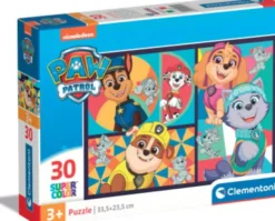 Paw Patrol Puslespil - Super Color - Clementoni - 30 Brikker