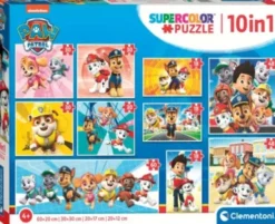 Paw Patrol Puslespil - Super Color - 10 Puslespil - Clementoni