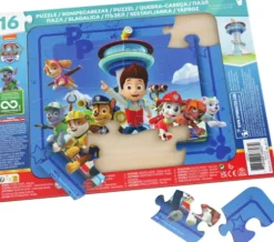 Paw Patrol - Rammepuslespil Med 16 Brikker - Assorteret
