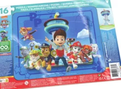 Paw Patrol - Rammepuslespil Med 16 Brikker - Assorteret