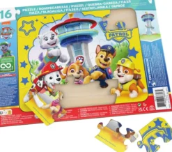 Paw Patrol - Rammepuslespil Med 16 Brikker - Assorteret