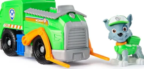 Paw Patrol - Rocky Recycle Truck - Figur Og Køretøj Legesæt