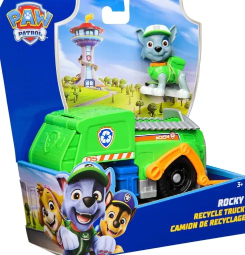 Paw Patrol - Rocky Recycle Truck - Figur Og Køretøj Legesæt