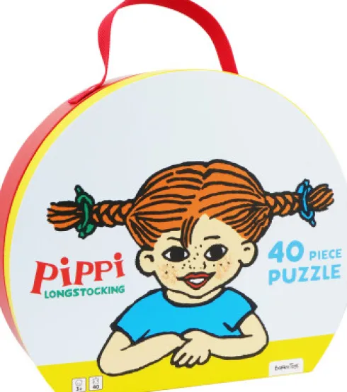 Pippi Langstrømpe - Legekuffert Med Puslespil - 40 Brikker - Barbo Toys