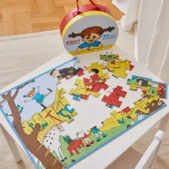 Pippi Langstrømpe - Legekuffert Med Puslespil - 40 Brikker - Barbo Toys