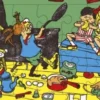 Pippi Langstrømpe - Puslespil - Pandekager - 15 Brikker