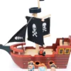 Piratskib Legetøj - Fishbones - Inkl. 3 Sømænd - Træ - Mentari