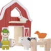 Plantoys - Bondegård Med Dyr - Træ Legetøj