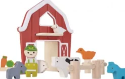 Plantoys - Bondegård Med Dyr - Træ Legetøj