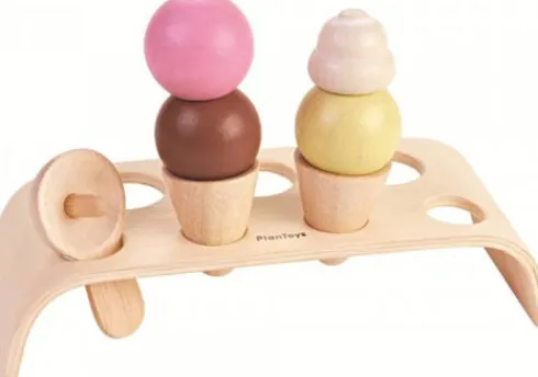 Plantoys - Isvafler I Sæt - 8 Dele - Legemad I Træ