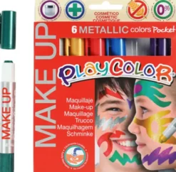 Playcolor Make Up - Ansigtsmaling - 6 Metalliske Farver
