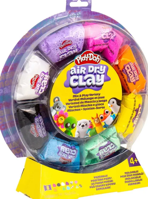 Play-Doh - Air Dry Clay - Mix & Play Variety - Lufttørrende Ler Hjul