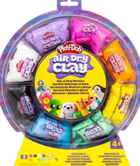 Play-Doh - Air Dry Clay - Mix & Play Variety - Lufttørrende Ler Hjul
