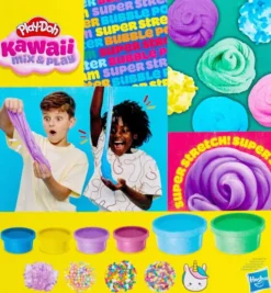 Play-Doh - Kawaii Mix & Play - Modellervoks Sæt - 6-Pak