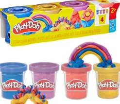 Play-Doh - Metallic Shine Modellervoks 4-Pak - Hasbro G1737
