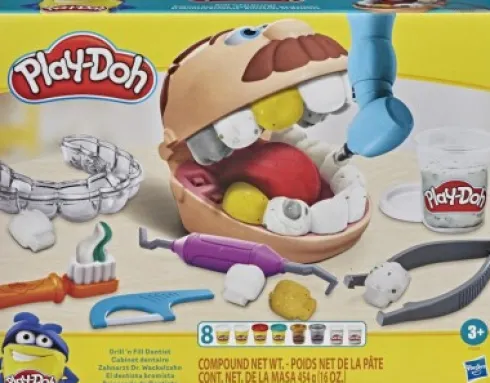 Play-Doh - Modellervoks Sæt - Drill 'N Fill Tandlæge