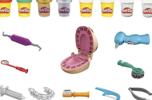 Play-Doh - Modellervoks Sæt - Drill 'N Fill Tandlæge