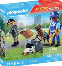 Playmobil Action Heroes - Police Søgning Med Hund - 71731