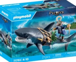 Playmobil Pirates - Kæmpe Haj Med Pirat Figur - 71793