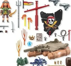 Playmobil Pirates - Piratflåde Med Skat - 71794