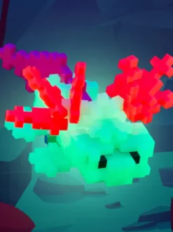 Plus-Plus - Axolotl Figur - Selvlysende - Rør Med 100 Brikker