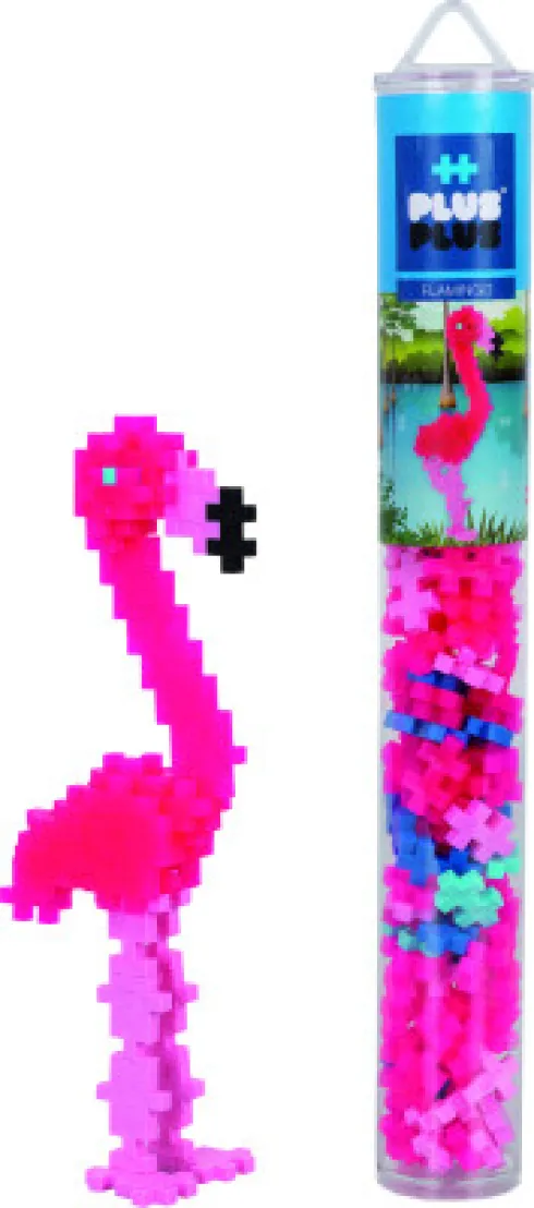 Plus-Plus - Flamingo Figur - Rør Med 100 Brikker