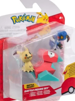 Pokémon - 3 Figurer - Battle Figure Set - Mimikyu, Porygon & Croagunk