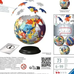 Pokémon Puslespil - 3D Kugle - 72 Brikker - Ravensburger