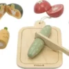 Polarb - Cutting Vegetables - Grøntsager Legemad I Træ - 14 Dele