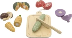 Polarb - Cutting Vegetables - Grøntsager Legemad I Træ - 14 Dele
