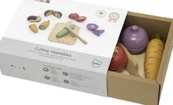 Polarb - Cutting Vegetables - Grøntsager Legemad I Træ - 14 Dele