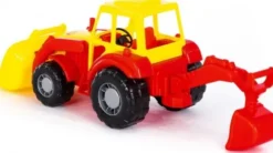Polesie - Traktor Legetøj Med Front Og Bagskovl - Assorteret
