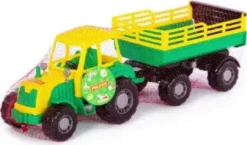 Polesie - Traktor Legetøj Med Hænger I Net - Assorteret