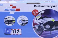 Politi Motorcykel Legetøj Med Lys Og Lyd - 18 CM