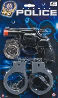 Politisæt Til Børn - Inkl. Pistol, Håndjern Og Badge - Vn 42205