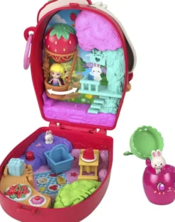 Polly Pocket - Core Compact Strawberry Bunny Basket - Mattel