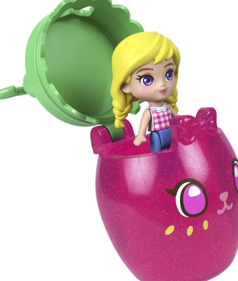 Polly Pocket - Core Compact Strawberry Bunny Basket - Mattel