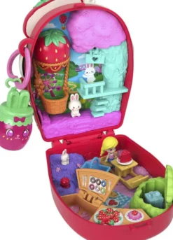 Polly Pocket - Core Compact Strawberry Bunny Basket - Mattel