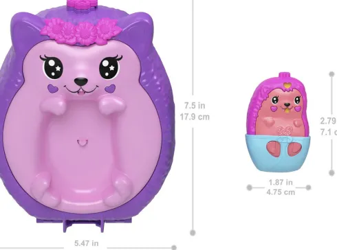 Polly Pocket - Hedgehog Mom & Baby - Figur Sæt - Mattel Jbj91