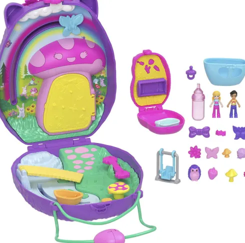 Polly Pocket - Hedgehog Mom & Baby - Figur Sæt - Mattel Jbj91