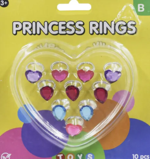 Prinsesse Ringe Til Børn - 10 Stk